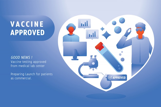 의료 실험실에서 승인 된 백신 테스트