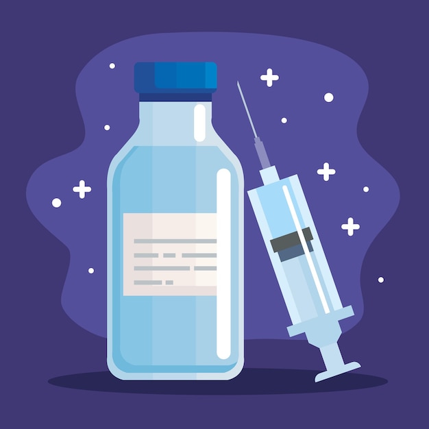 Vaccine vial and injection