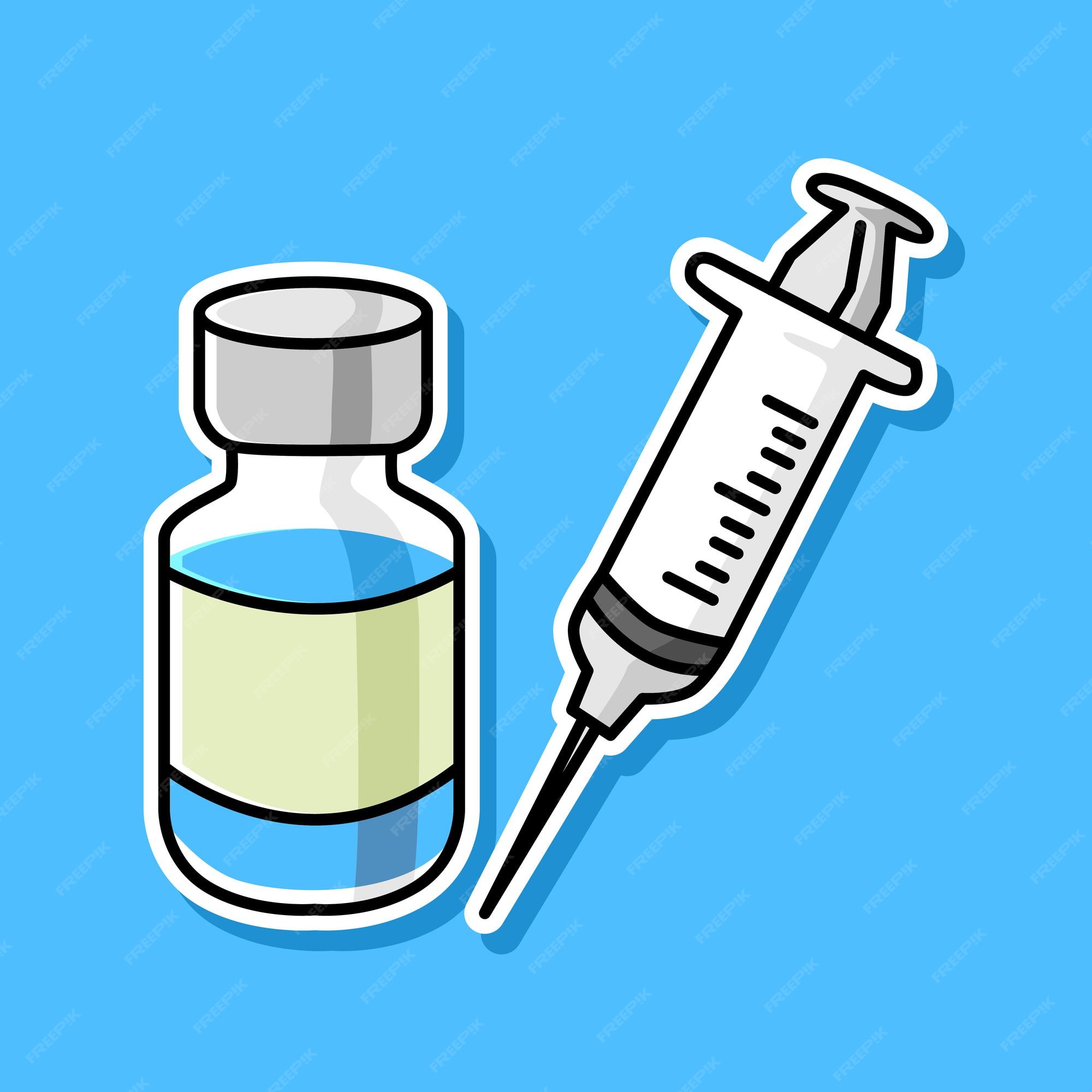 Premium Vector | Vaccines and injections cartoon design