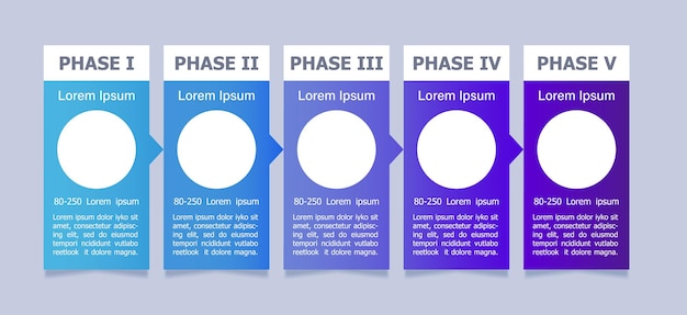 Vaccines trial phases infographic chart design template