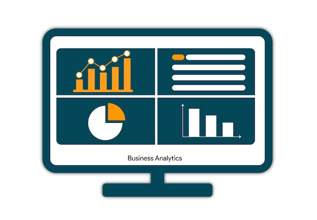 Vettore dashboard di analisi dei dati di vactor