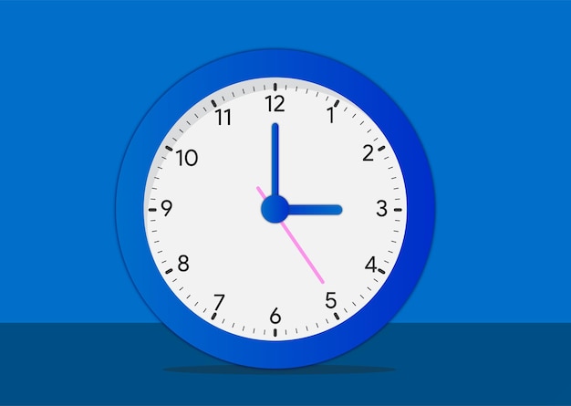 Vactor round wall clock