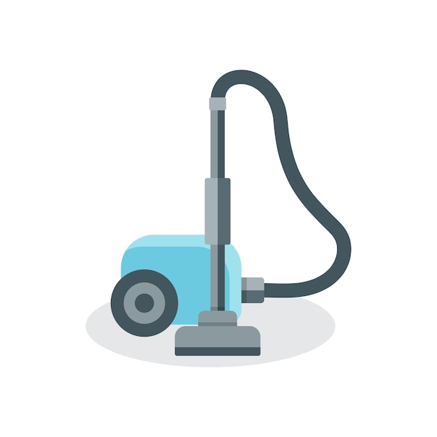 Vector vacuum cleaner icon in flat style equipment for house cleaning vector illustration on isolated background clean machine sign business concept