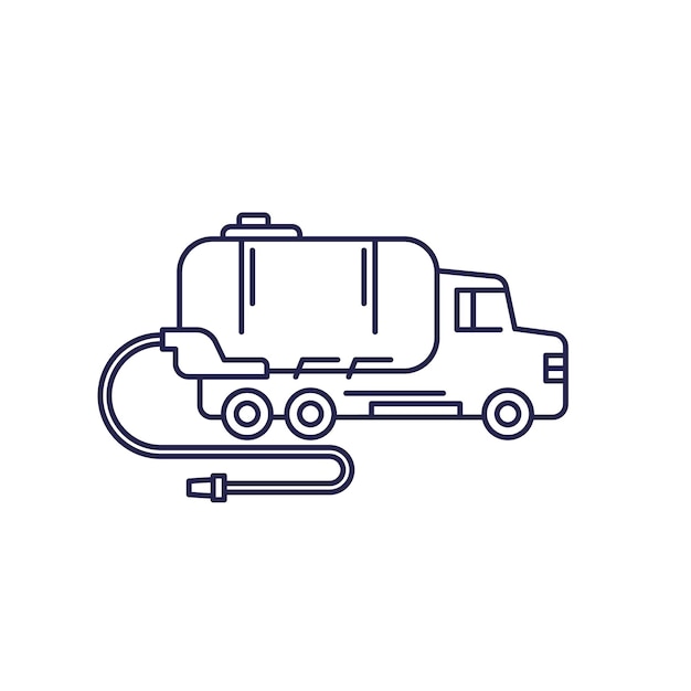 Premium Vector  Vacuum truck icon line vector