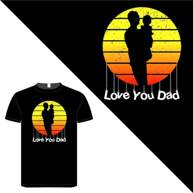 Vector vader en zoon uniek en trendy t-shirt design