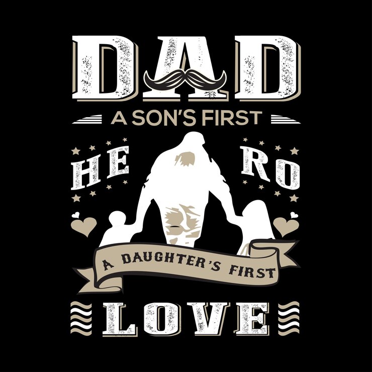 Vector vaderdag t-shirt ontwerp vector