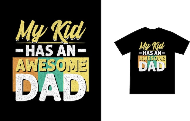 Vaderdag tshirt ontwerp en papa of papa minnaar afdrukbare