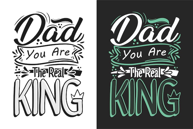 Vaderdag typografie citaat t-shirt of cadeaukaart ontwerp