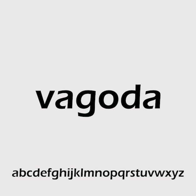 ヴァゴダ幾何学形状フォントベクトル字体アルファベットタイプセット