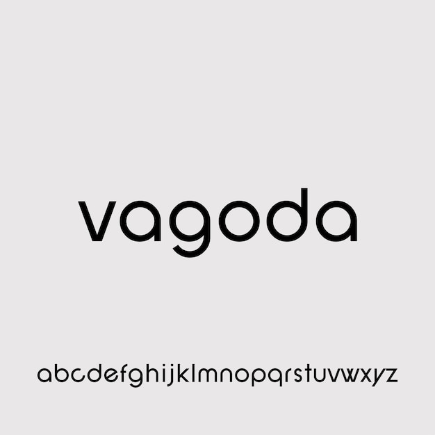 ヴァゴダ幾何学形状フォントベクトル字体アルファベットタイプセット