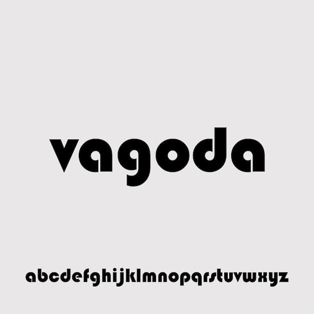 Vettore vagoda geometric shape font vector typeface alphabet typeset