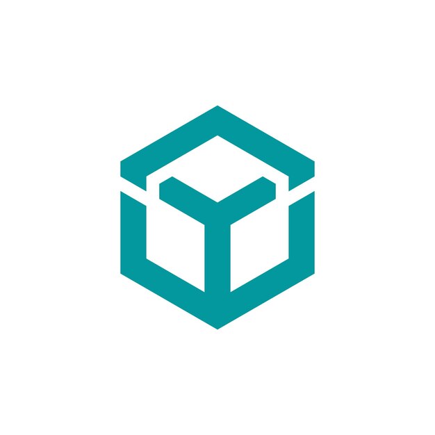 vak kubus geometrisch logo ontwerp
