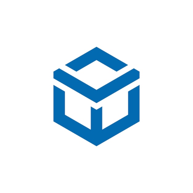 vak kubus geometrisch logo ontwerp
