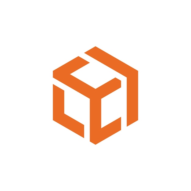 vak kubus geometrisch logo ontwerp