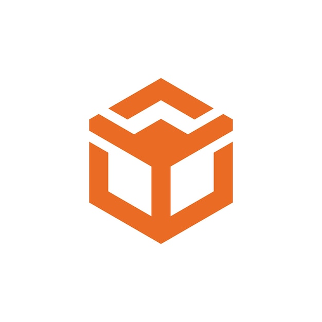 vak kubus geometrische vector logo ontwerp