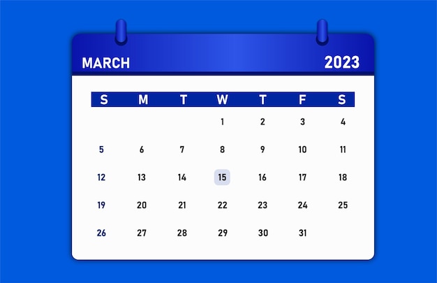 Vak maart kalender