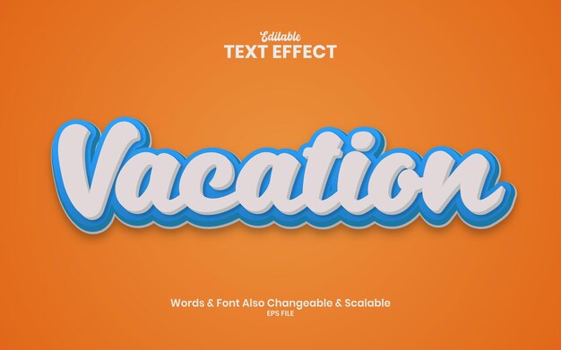 Vakantie 3D-grafische stijl en teksteffect