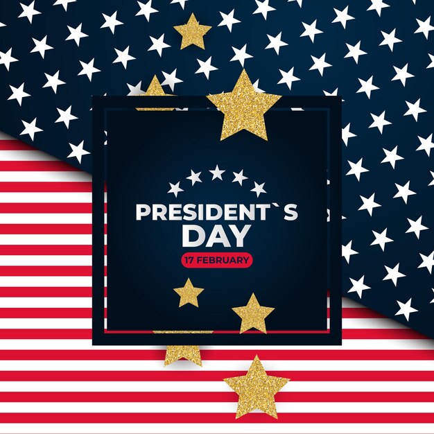 Vakantie achtergrond met ballonnen voor poster van de VS President's Day