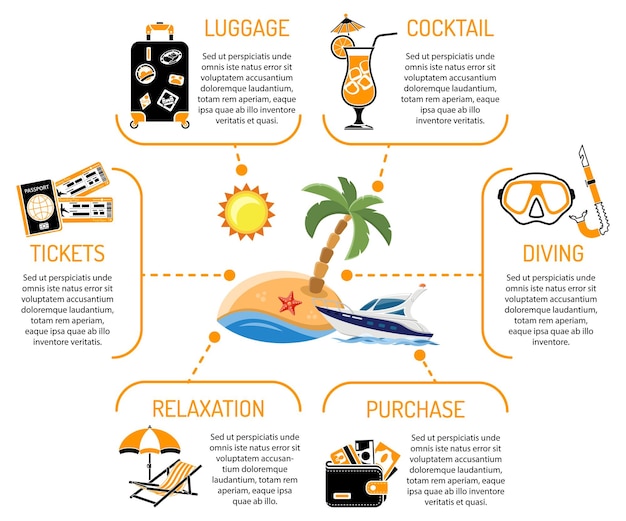 Vakantie en toerisme infographics