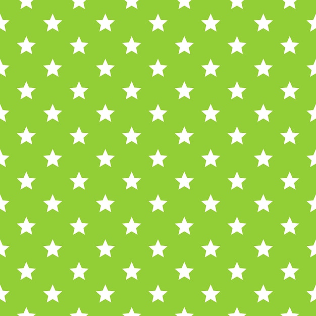 Vakantie geometrische groene achtergrond met witte sterren Kerst patroon Vector Xmas Nieuwjaar naadloze textuur