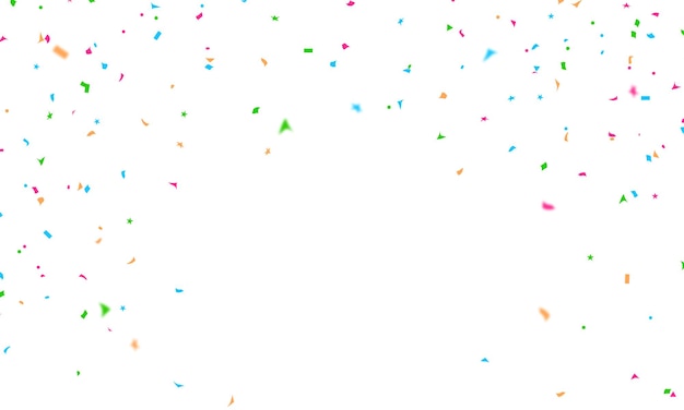 Vakantie promotie confetti ontwerpsjabloon, achtergrond viering vectorillustratie