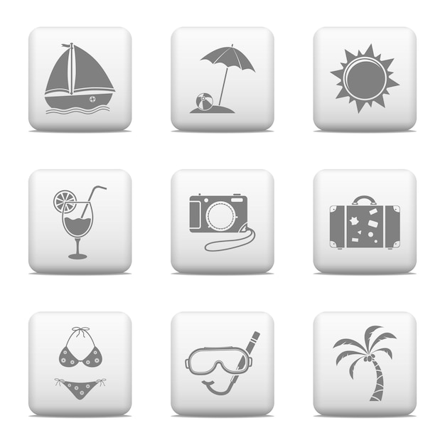 Vector vakantie stickers set