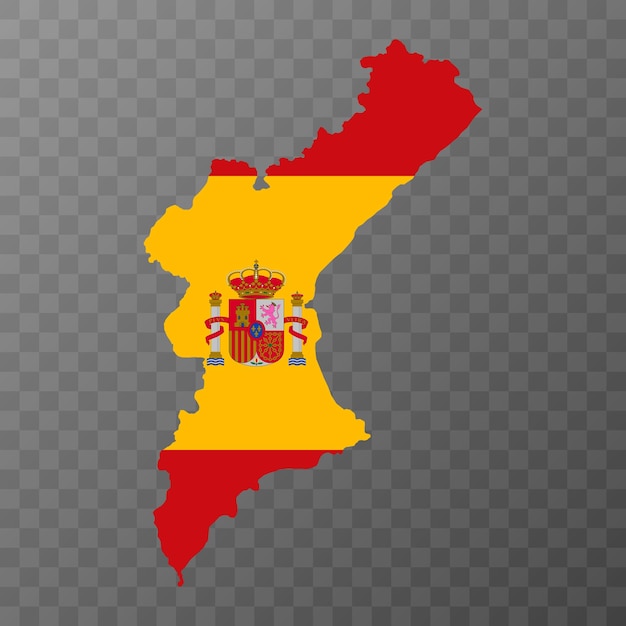 Valencian community map spain region vector illustration