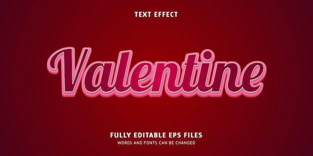 Valentijn 3d bewerkbare teksteffecten