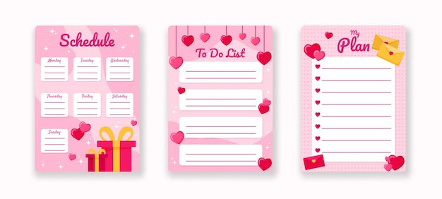 Valentijn Dagboek Sjabloon Set