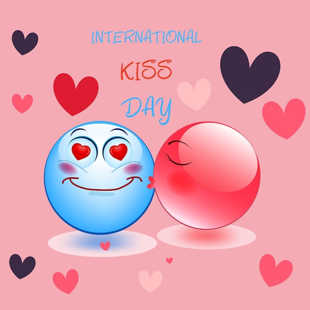 Valentijn knuffelen paar collectie Gratis Vector gelukkige kus dag