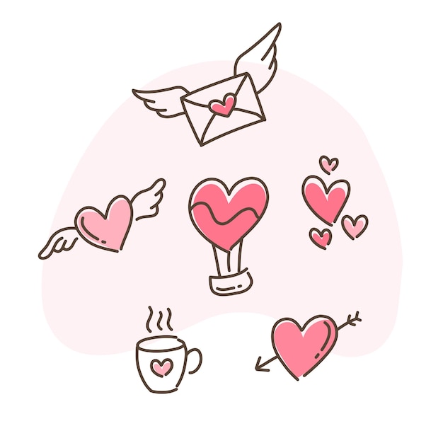 valentijn liefde illustratie voor Valentijnsdag ontwerp evenement
