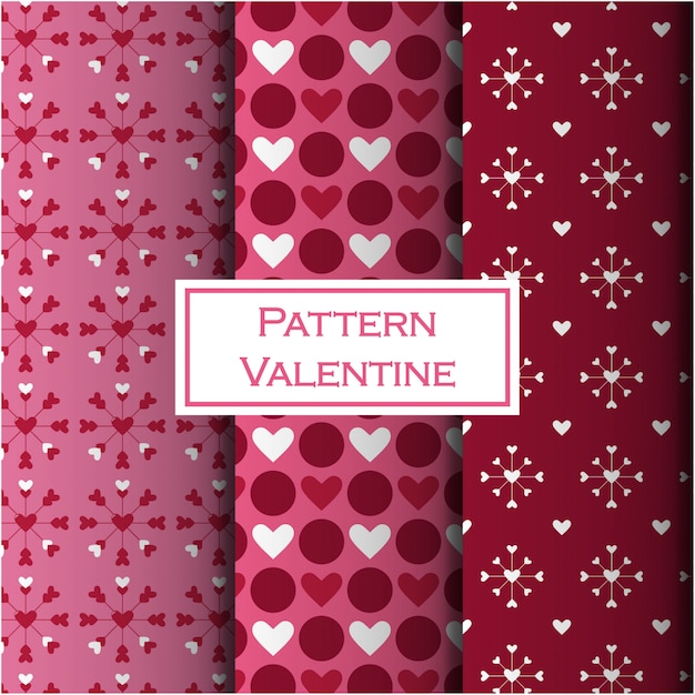 Vector valentijn naadloze patroon set