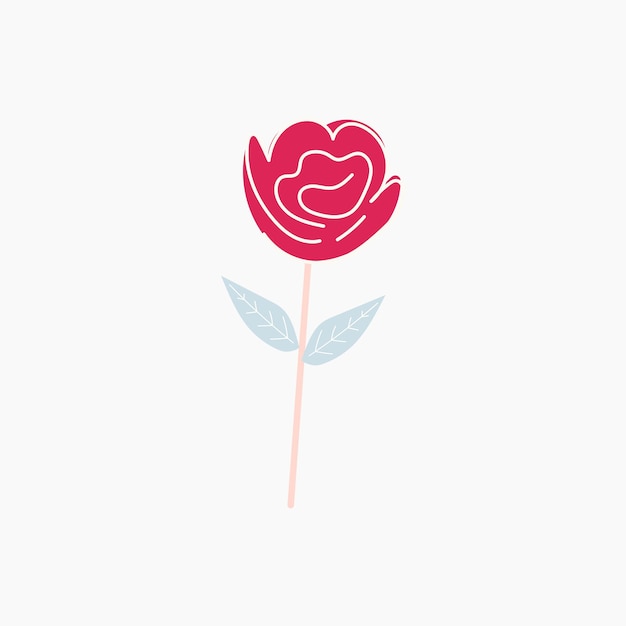 Valentijn roos boeket illustratie