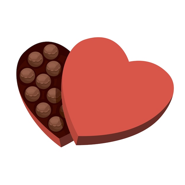 Valentijn roze chocolade doos vector icon