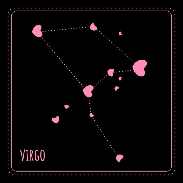 Valentijn sterrenbeeld kaart - sterrenbeeld maagd