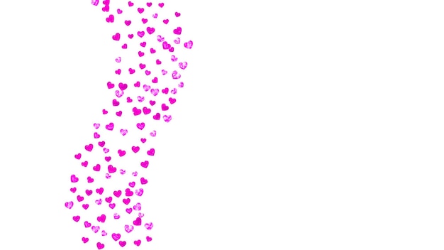 Valentijnsachtergrond met roze glitterharten 14 februari dag