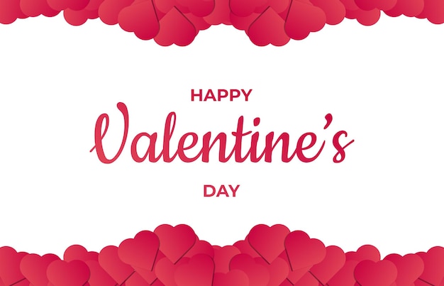 Valentijnsdag achtergrond met harten romantische decoratie-elementen achtergrond met harten vectorillustratie
