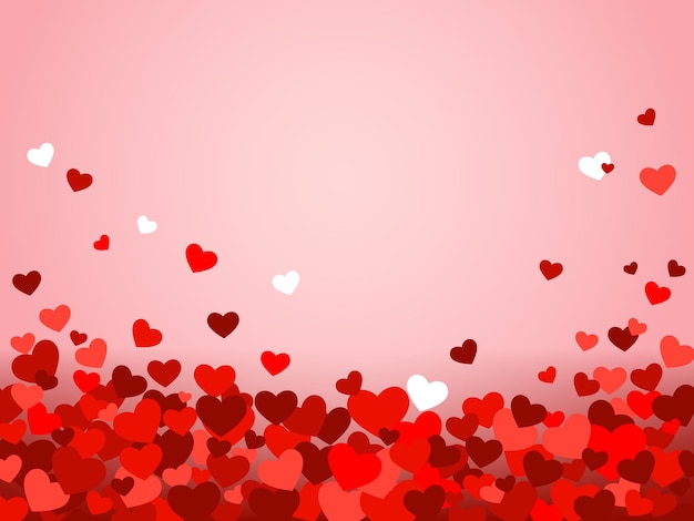 Valentijnsdag achtergrond met hartjes