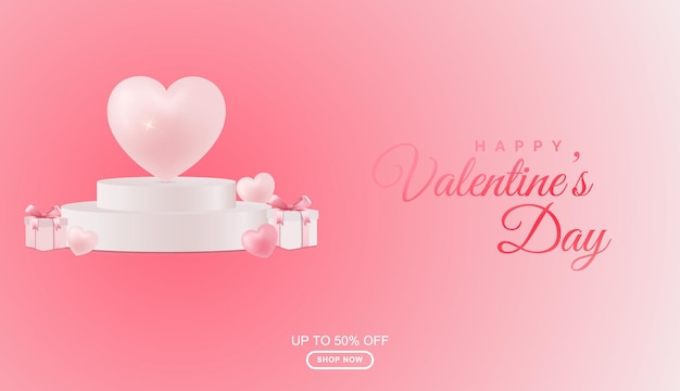 valentijnsdag banner ontwerp vector eps