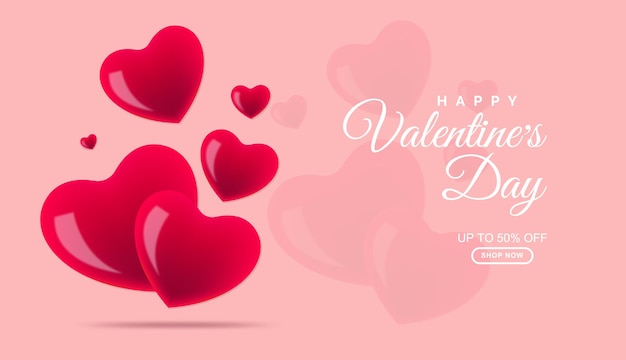 valentijnsdag banner ontwerp vector eps