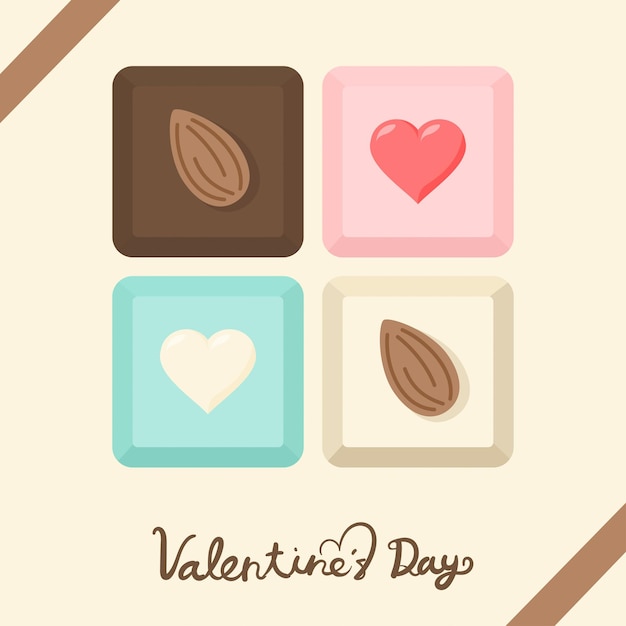 Valentijnsdag chocolade illustratie