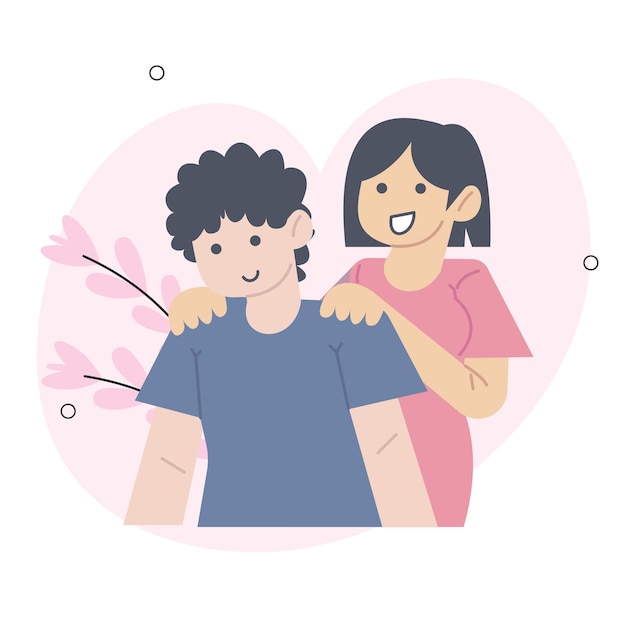 Valentijnsdag concept geïsoleerde persoon situaties Verzameling van scènes met mensen die romantische vakantieparen vieren op datum liefdesrelatie Mega set Vector illustratie in platte designx9