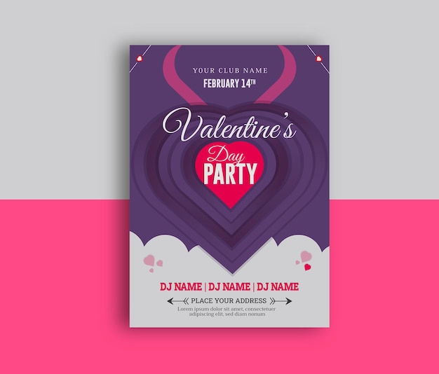 valentijnsdag flyer, valentijnsdag poster, valentijnsfeest, liefdesflyer