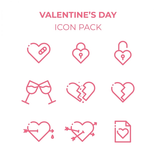 Valentijnsdag icon pack