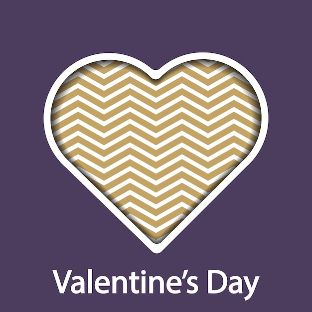 Valentijnsdag kaart voor vakantie sjabloon met geometrische harten illustratie. creatief en luxe stijlpatroon