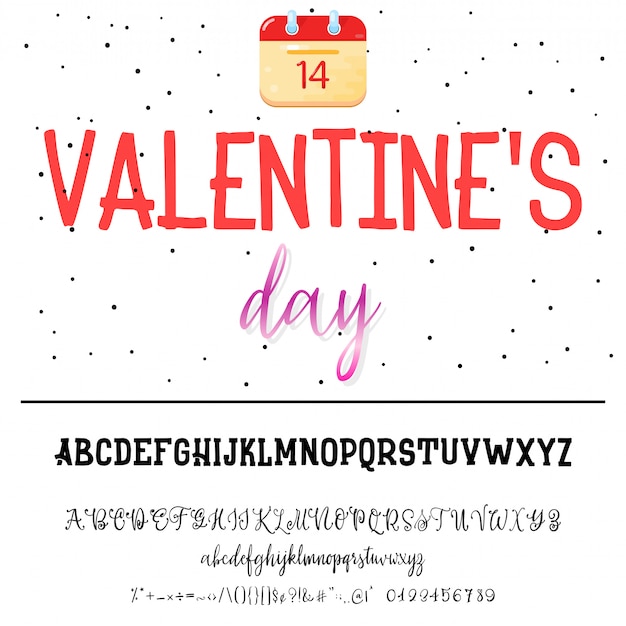 Vector valentijnsdag lettertype
