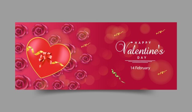 Vector valentijnsdag liefdesharten social media post met stijlvolle banner of wenskaart cadeau doos ontwerp