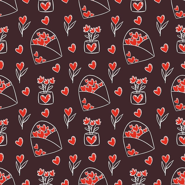 Valentijnsdag naadloze patroon