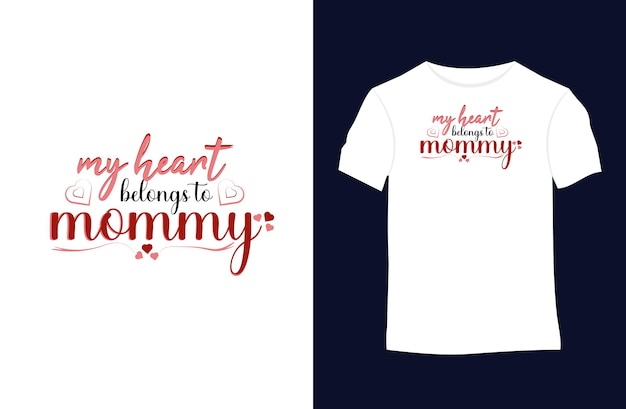 Valentijnsdag of liefdescitaten Typografie T-shirtontwerp