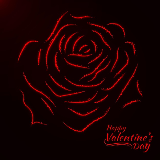 Valentijnsdag roos kaart
